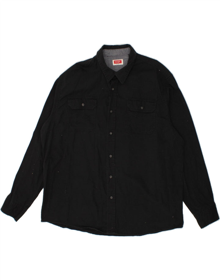 Мужская рубашка WRANGLER 2XL, черный хлопок