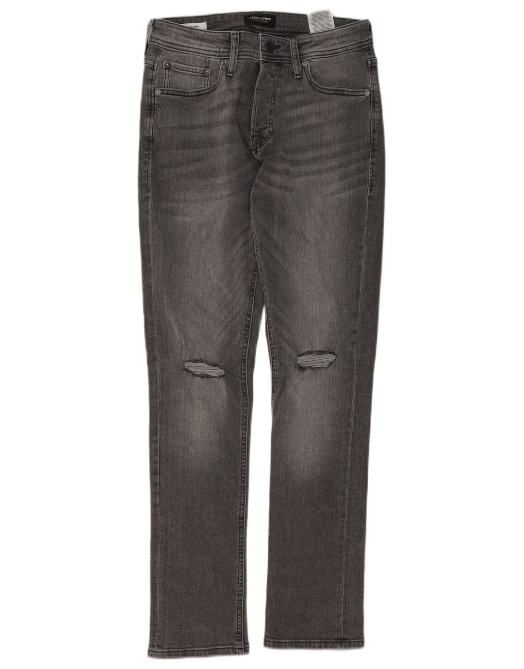 Мужские потертые узкие джинсы Jack & Jones GLENN W28 L32, серый хлопок