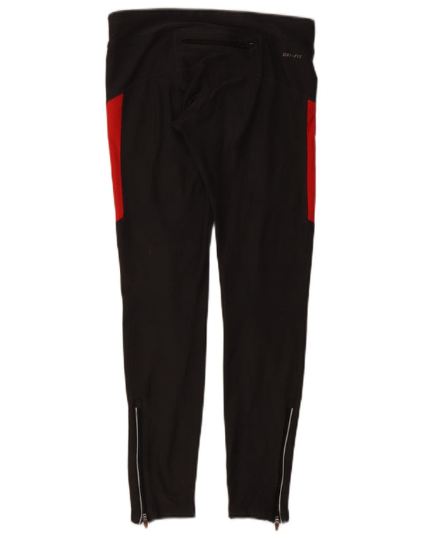 Женские леггинсы Nike Dri Fit UK 8, маленькие черные, полиэстер с цветными блоками