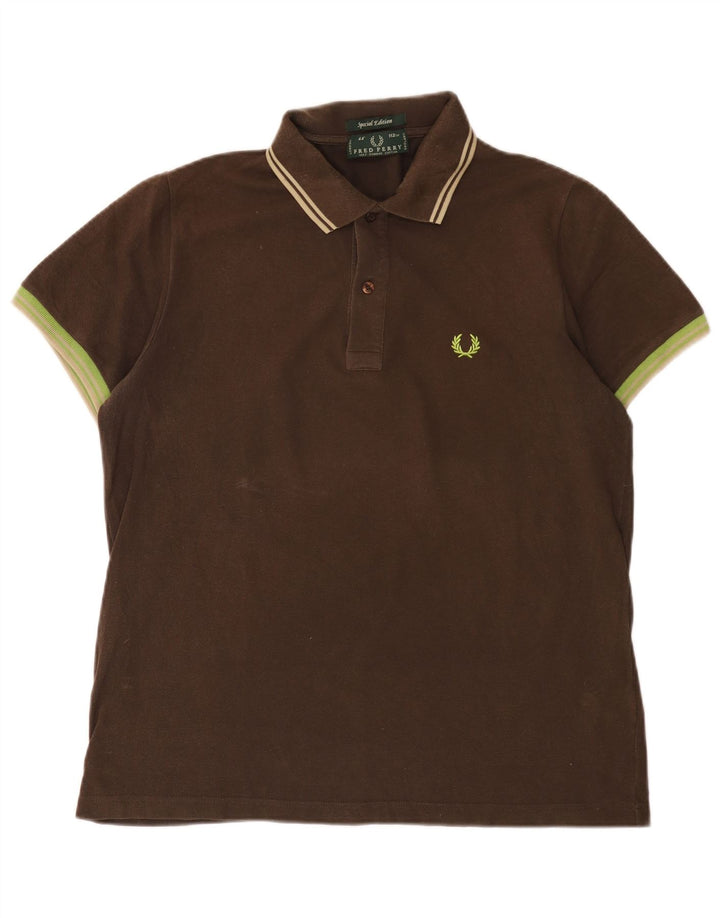 Мужская рубашка поло Fred Perry Special Edition, большой размер, коричневый хлопок