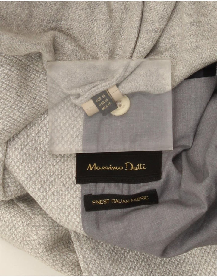 Мужской пиджак Massimo Dutti на 2 пуговицах EU 56 XL Серый Argyle/Diamond