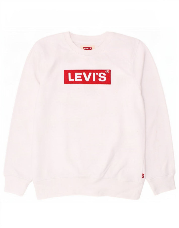 Джемпер с рисунком Levi's для мальчиков 11-12 лет, белый