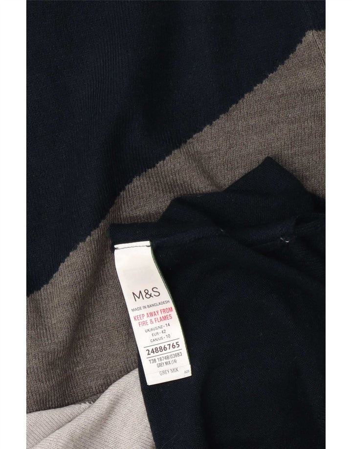 Женский джемпер с круглым вырезом Marks & Spencer, Великобритания 14, большой серый