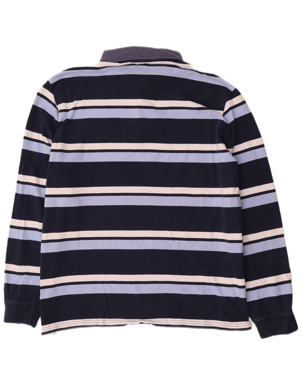 Мужская рубашка-поло для регби Marks & Spencer Blue Harbour 3XL темно-синяя в полоску