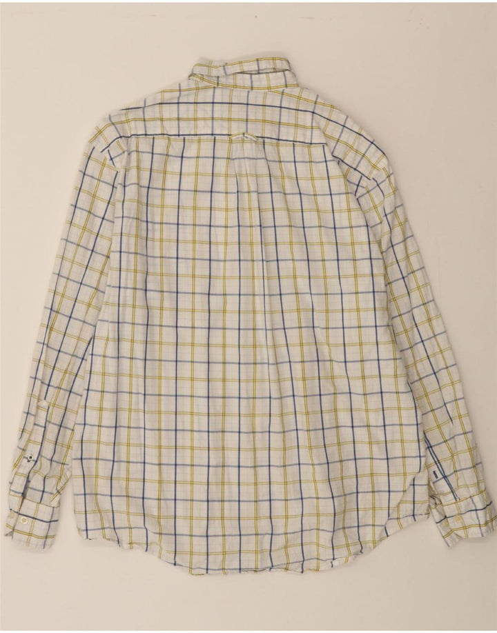 IZOD Mens Shirt Large White Check Cotton Vintage Izod and Second-Hand Izod from Messina Hembry 