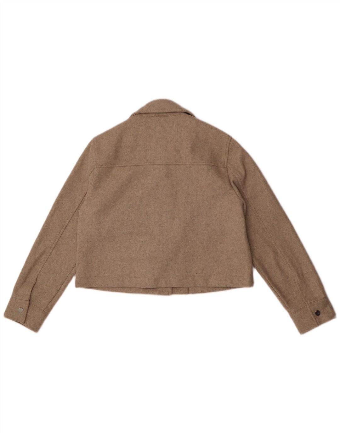 Женская укороченная куртка-бомбер Zara UK 10, маленькая, бежевая в крапинку