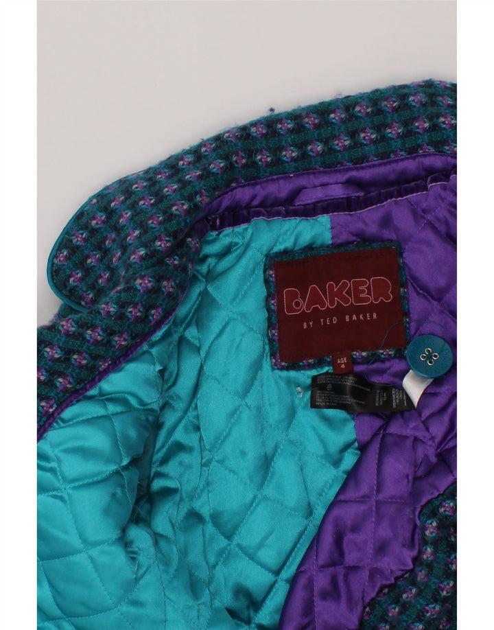 Пальто Ted Baker для девочек 3-4 лет, синее акрил