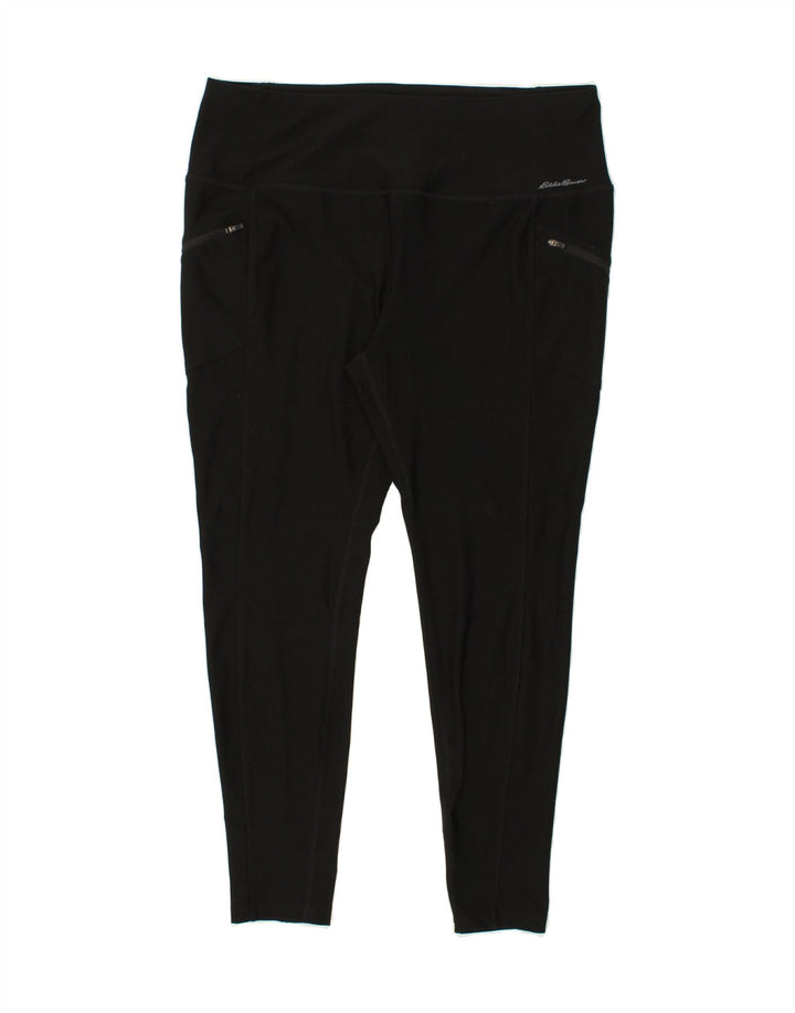 EDDIE BAUER Womens Leggings UK 18 XL  Black Polyester Vintage Eddie Bauer and Second-Hand Eddie Bauer from Messina Hembry 