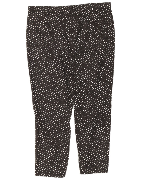Женские укороченные брюки Marks & Spencer UK 16, большие W34 L24, черные в крапинку