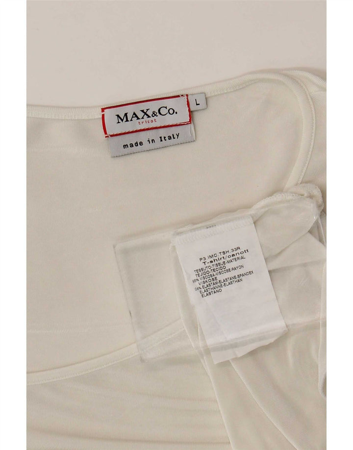Женская асимметричная блузка Max & Co. Top UK 14, большая белая вискоза