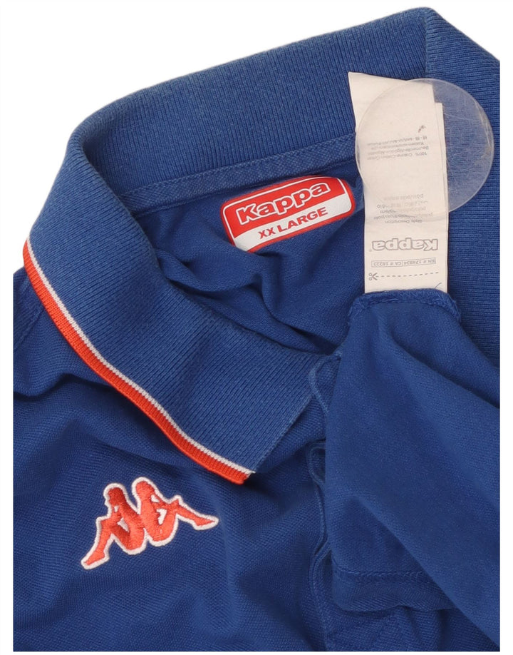 Мужская рубашка-поло Kappa 2XL, синяя, хлопок