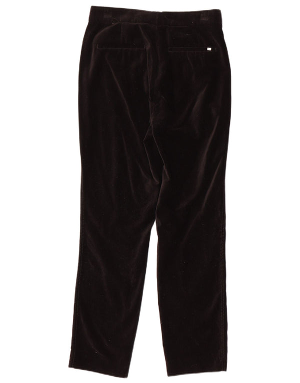 Женские узкие бархатные брюки чинос Massimo Dutti EU 38 Small W28 L28, черные