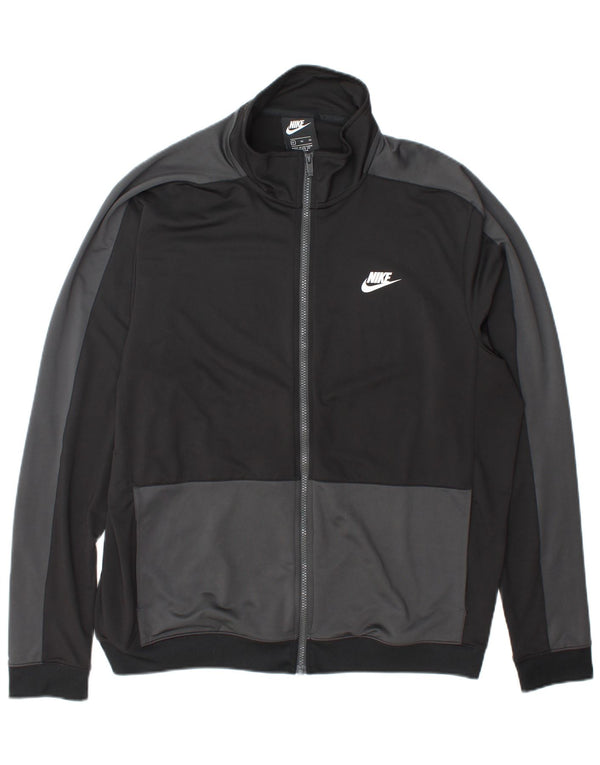 Мужская спортивная куртка Nike XL, черный полиэстер с цветными блоками