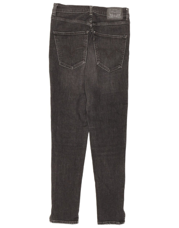 Женские потертые джинсы скинни Levi's W27 L27, черный хлопок
