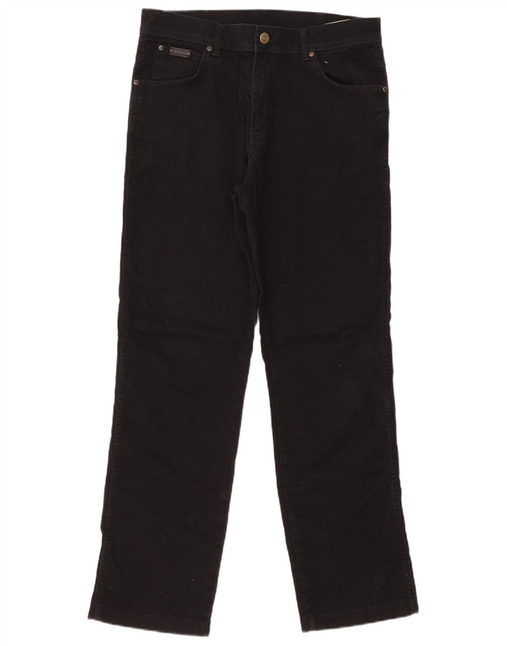 Мужские прямые джинсы Wrangler W33 L31, черный хлопок