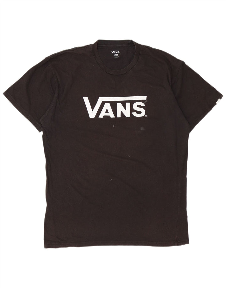 Мужская футболка с рисунком Vans, большой черный хлопок