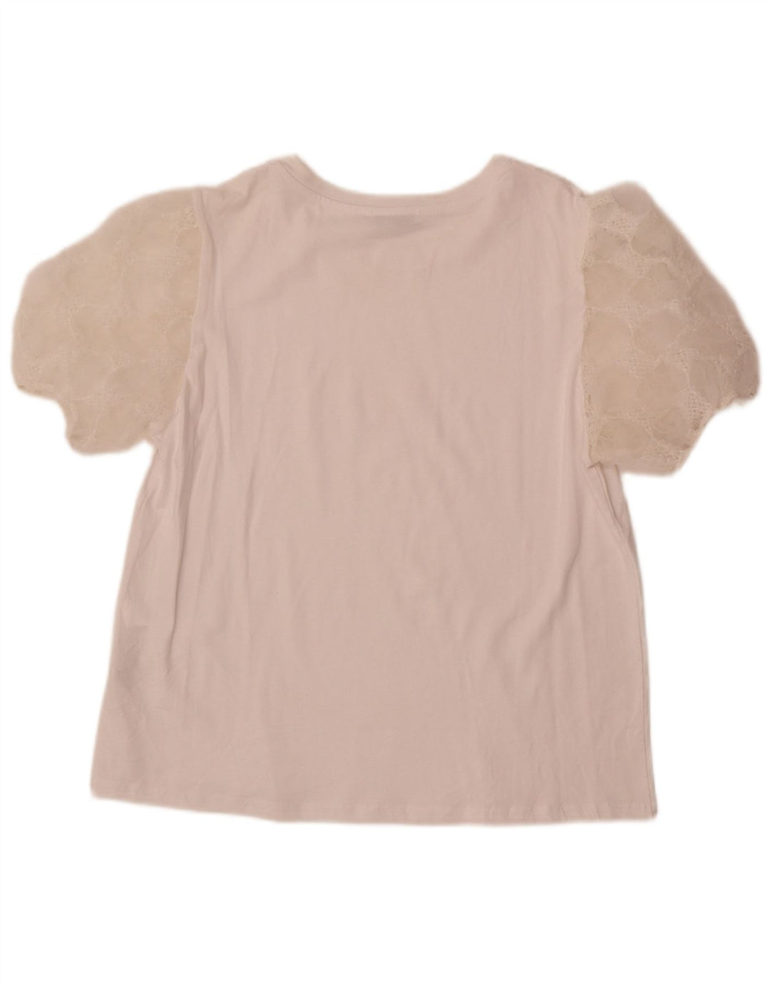 Женская блузка Zara Top UK 14, средний белый хлопок, белый цвет