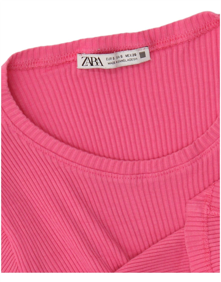 Женская блузка Zara Top UK 8, маленький розовый