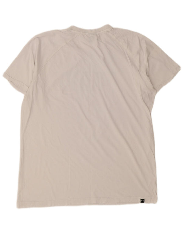 Puma Mens Graphic T-Shirt Top Large White