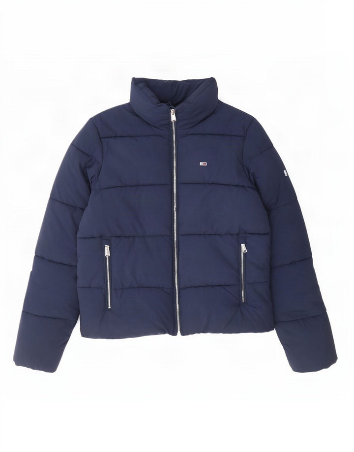 Tommy Hilfiger Женская утепленная куртка оверсайз UK 6 XS Темно-синий полиамид