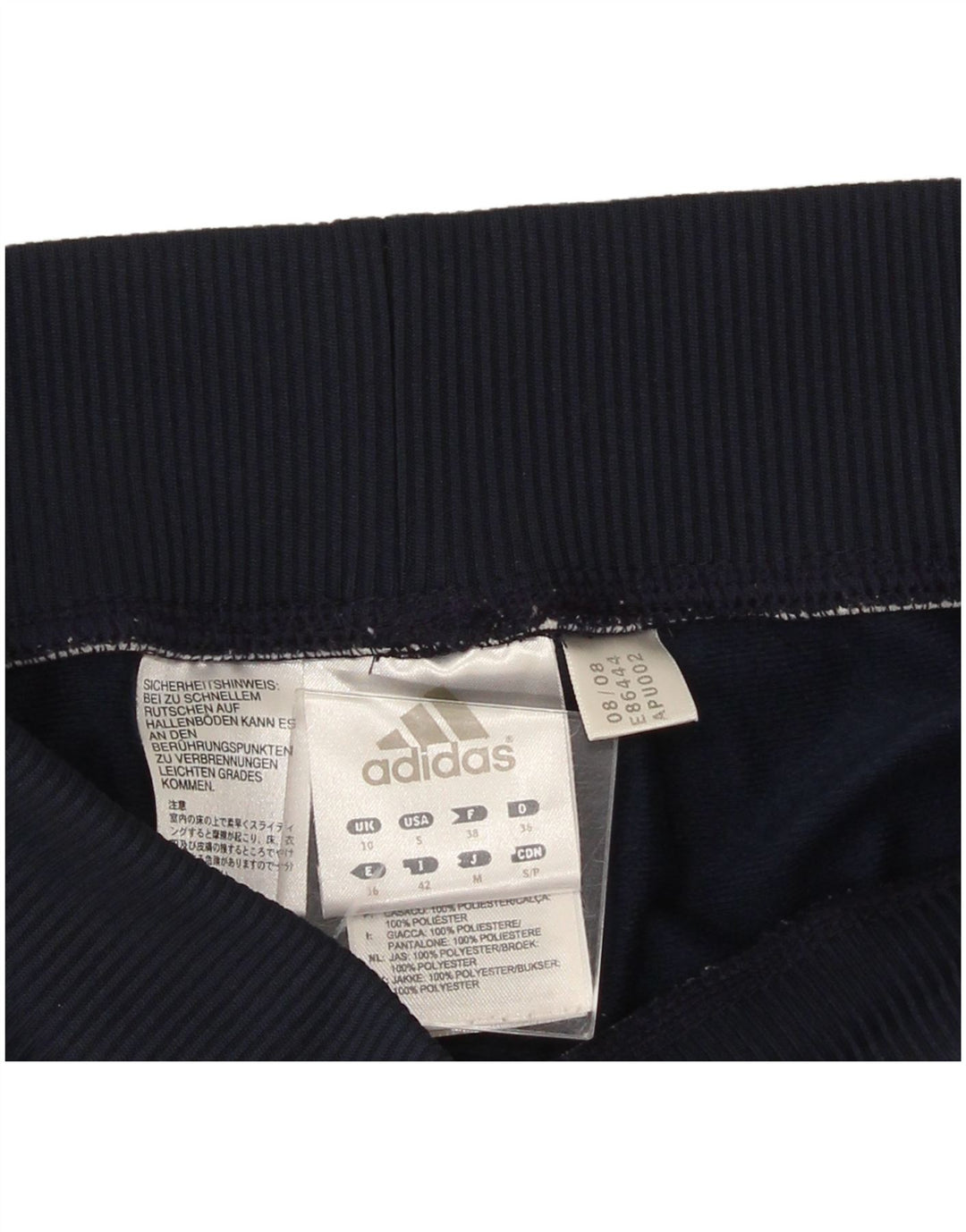 Женские спортивные брюки Adidas UK 10, маленькие, темно-синие, полиэстер
