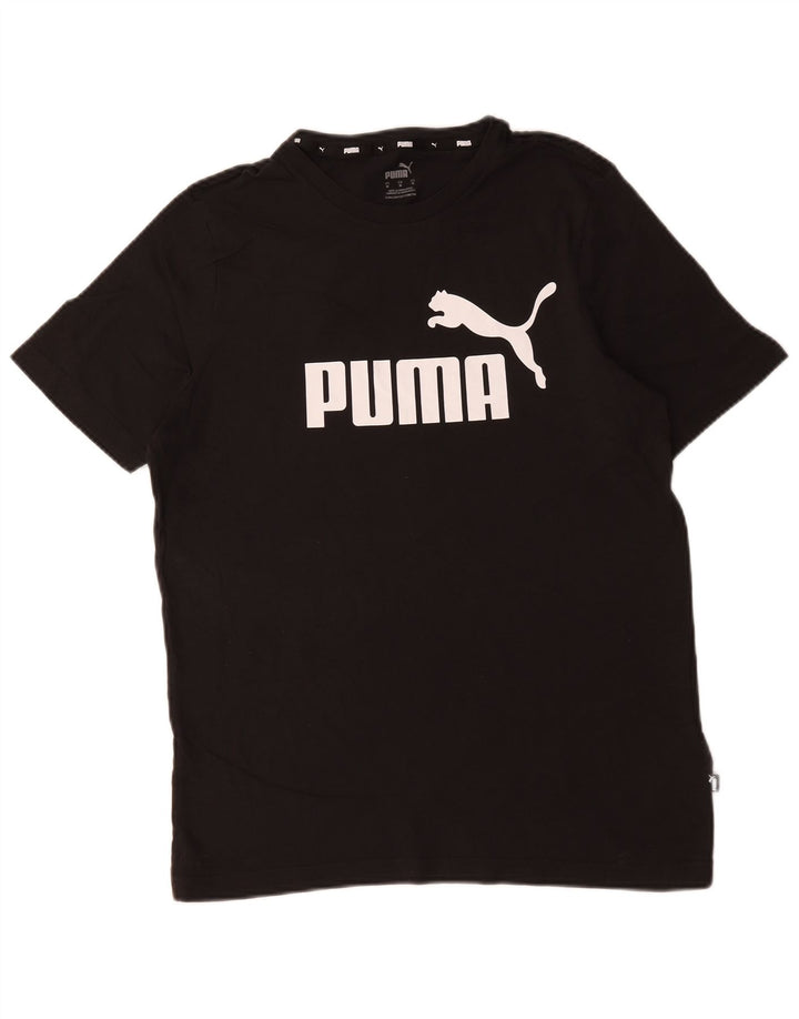 Мужская футболка с рисунком Puma, черный хлопок, средний размер