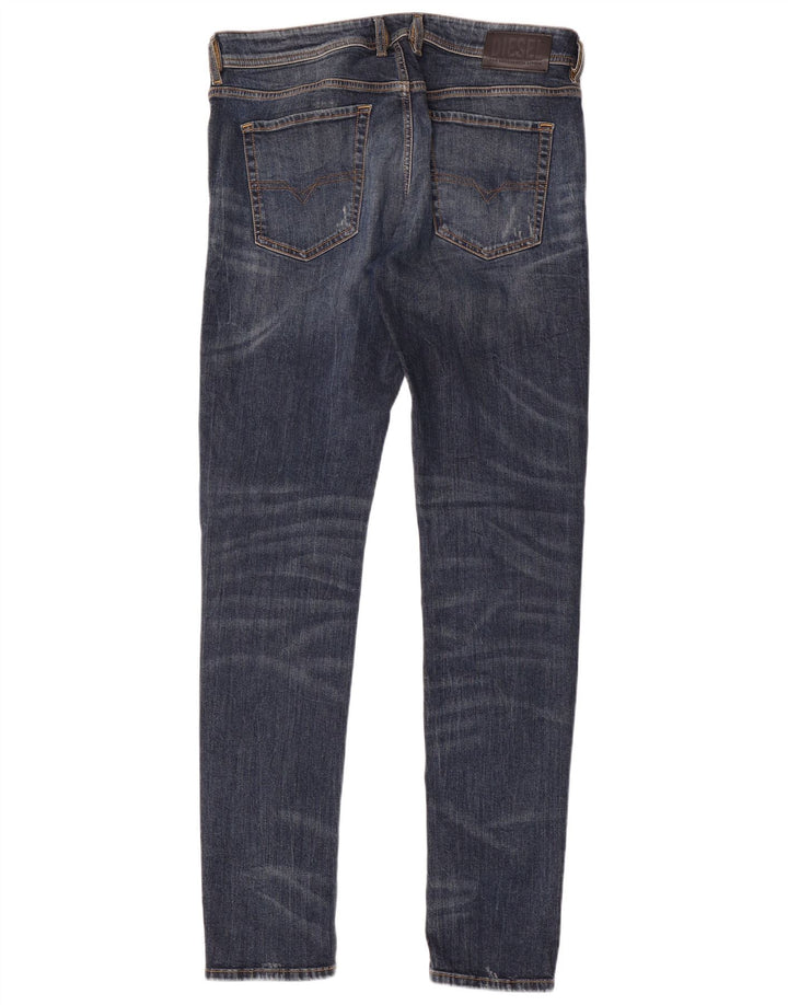 Мужские потертые джинсы скинни DIESEL W34 L35, синий хлопок