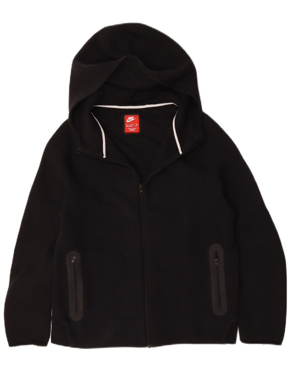 Свитер с капюшоном на молнии для мальчиков Nike 13–14 лет, размер XL, черный хлопок