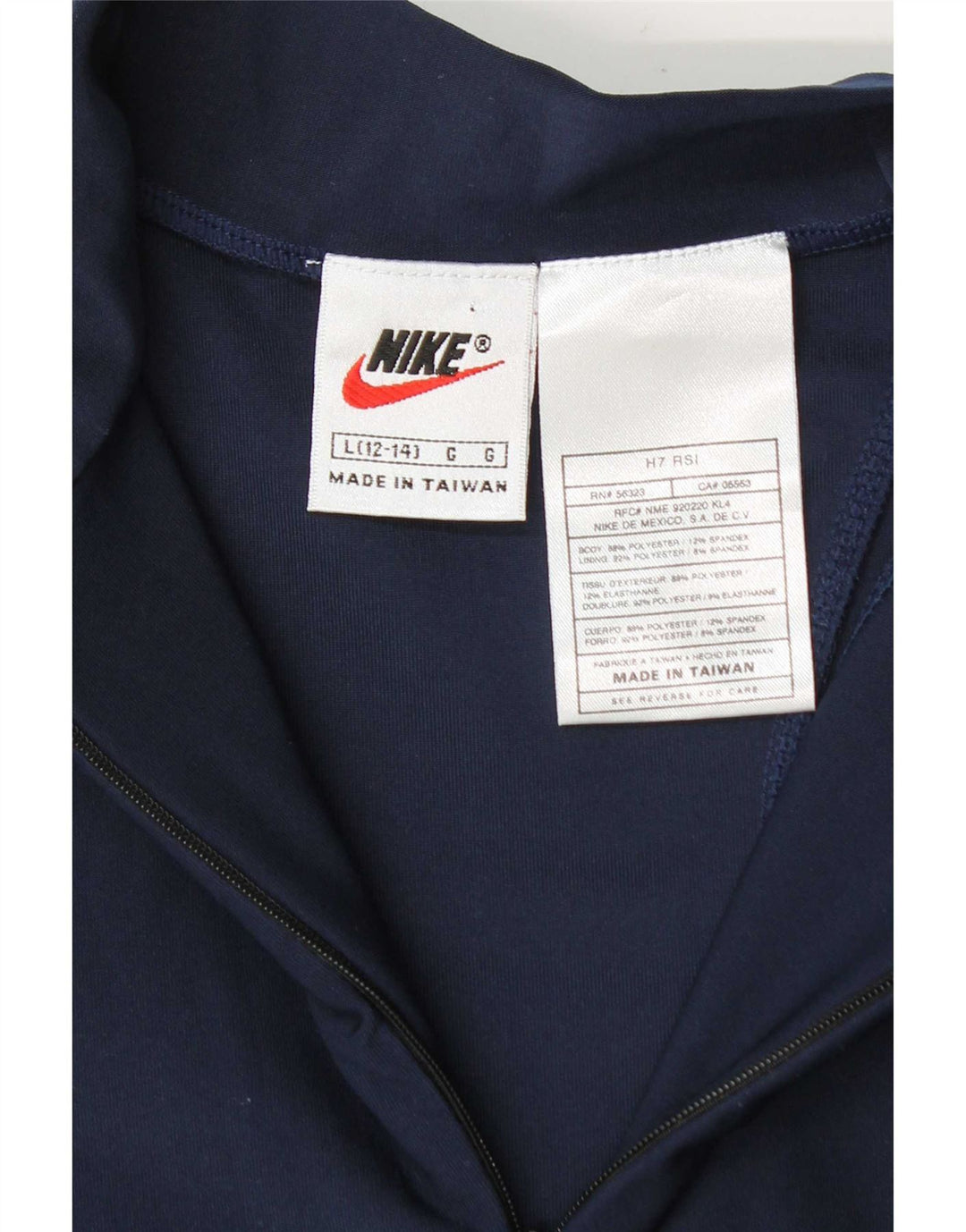 Спортивный костюм-пуловер с воротником на молнии для девочек Nike, большой темно-синий цвет, 12–13 лет