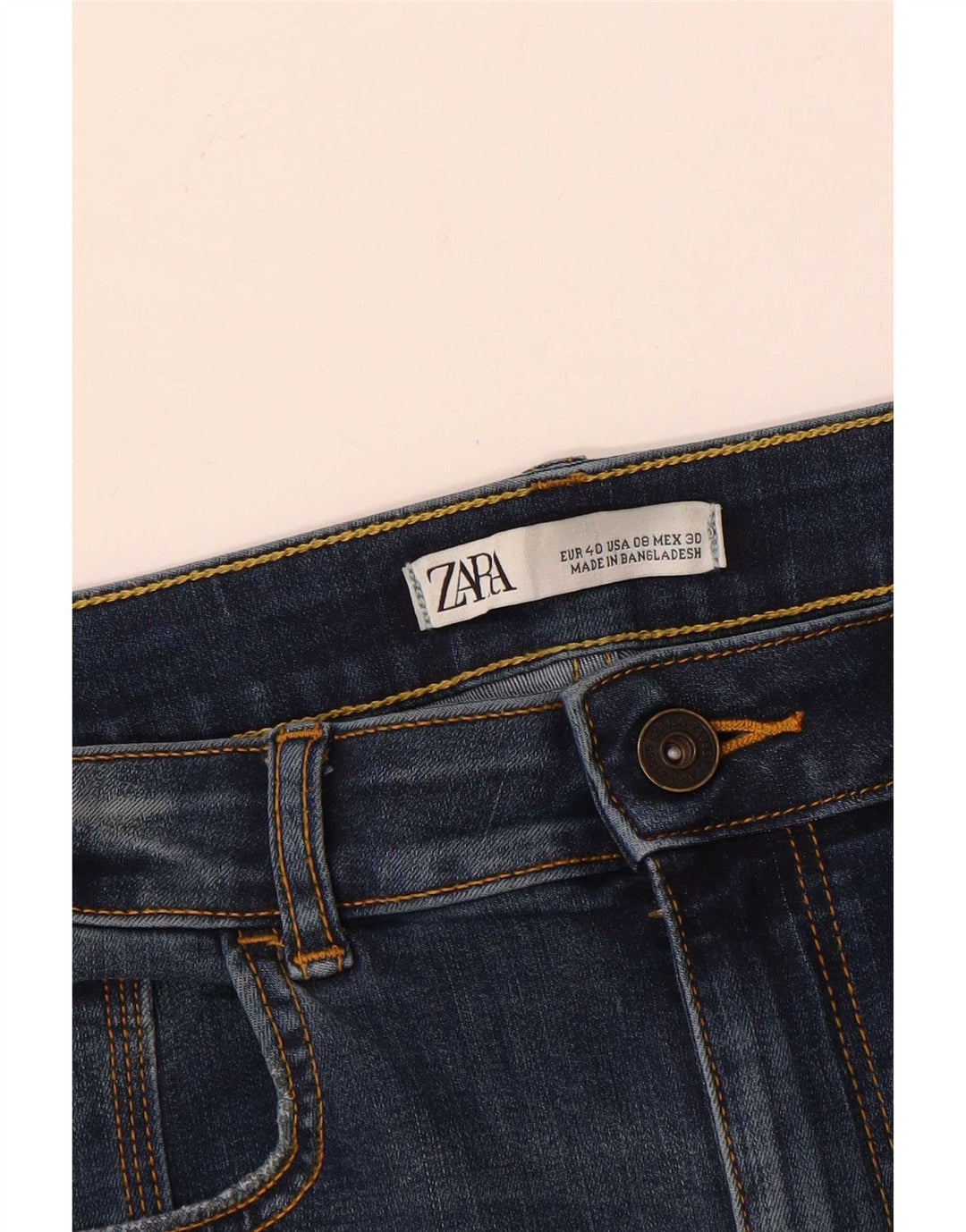 Женские потертые джинсы скинни Zara EU 40 Medium W30 L28 Синие