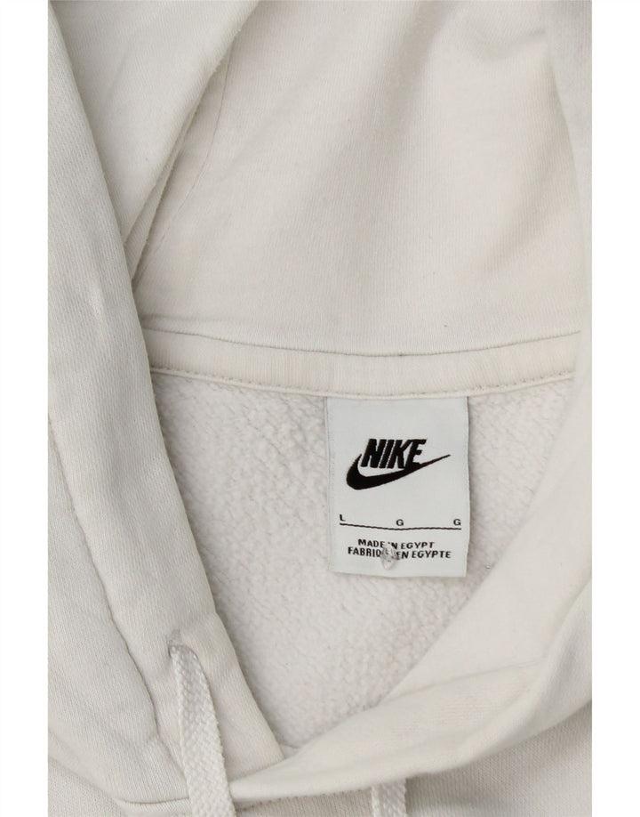 Мужской джемпер с капюшоном NIKE, большой размер, белый хлопок, хлопок
