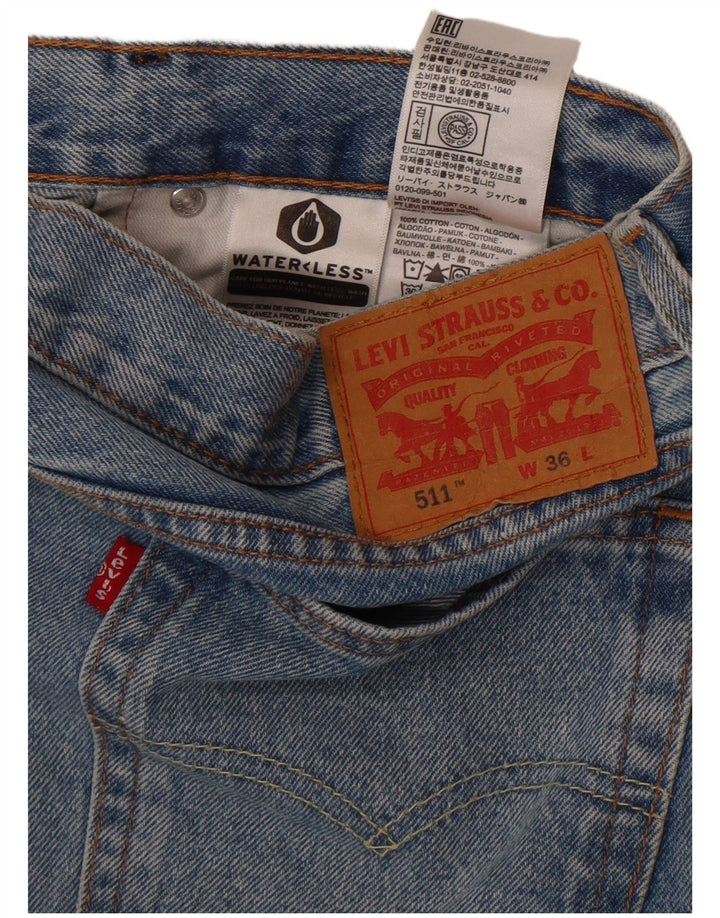 Мужские джинсовые шорты Levi's 511 W36, большие синие, хлопок