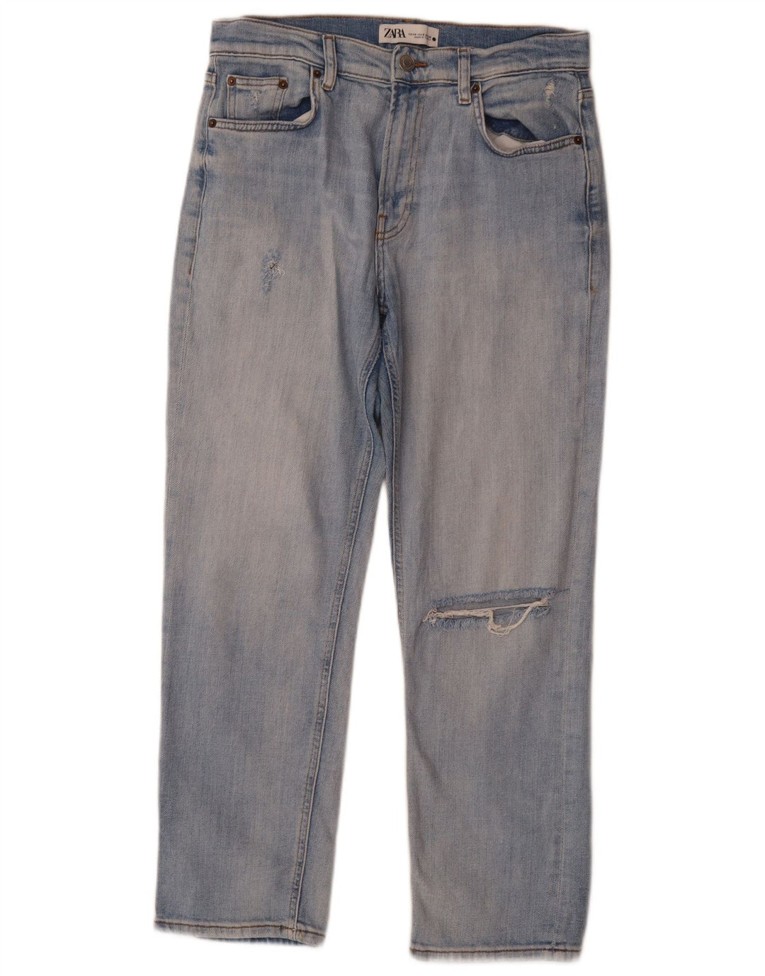 Женские прямые джинсы Zara EU 40 Medium W30 L27, синий хлопок