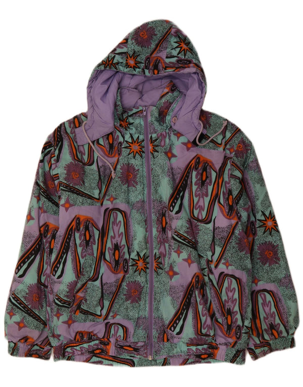 ВИНТАЖНАЯ мужская ветровка с абстрактным узором, Великобритания, 36, маленькая, разноцветная