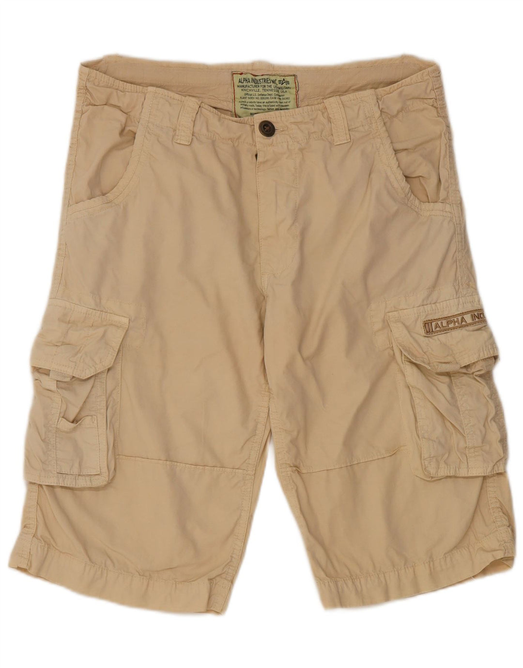 Мужские шорты карго Alpha Industries W32 средние бежевые