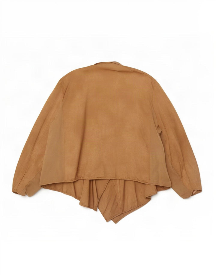 Женский асимметричный кардиган Marks & Spencer UK 24 4XL, бежевый, полиэстер