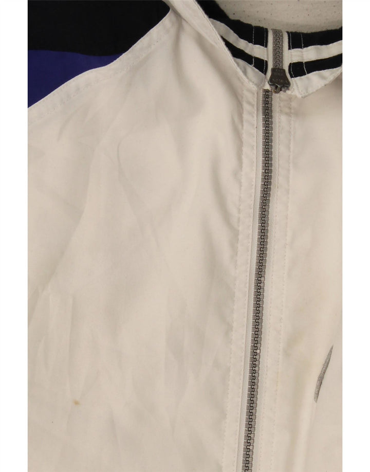 Мужская спортивная куртка Sergio Tacchini XL белого цвета с цветными блоками