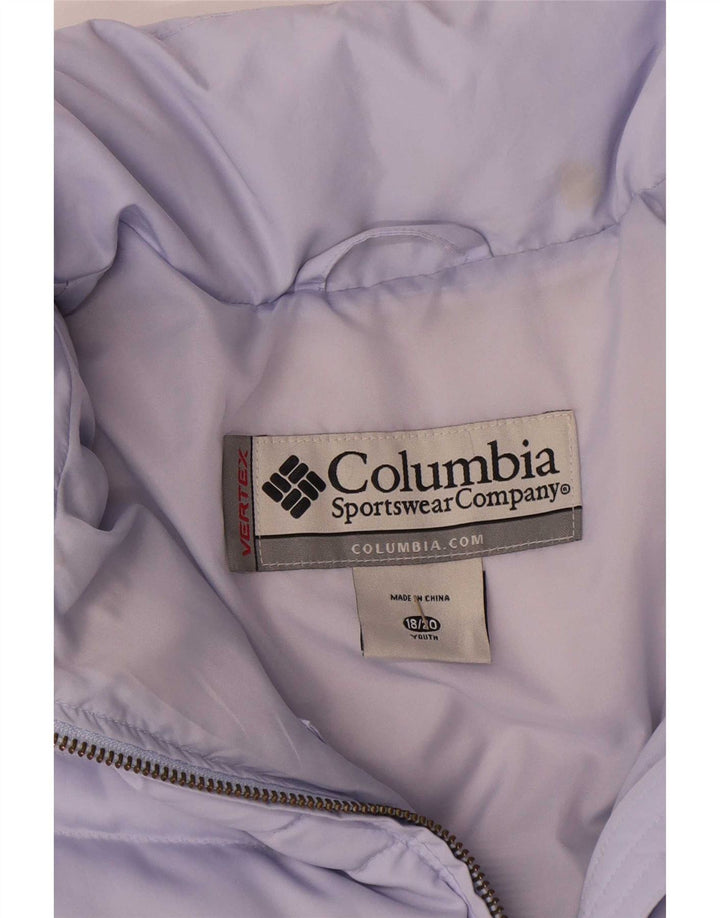 Утепленная куртка Columbia для девочек 15–16 лет, фиолетовый полиэстер