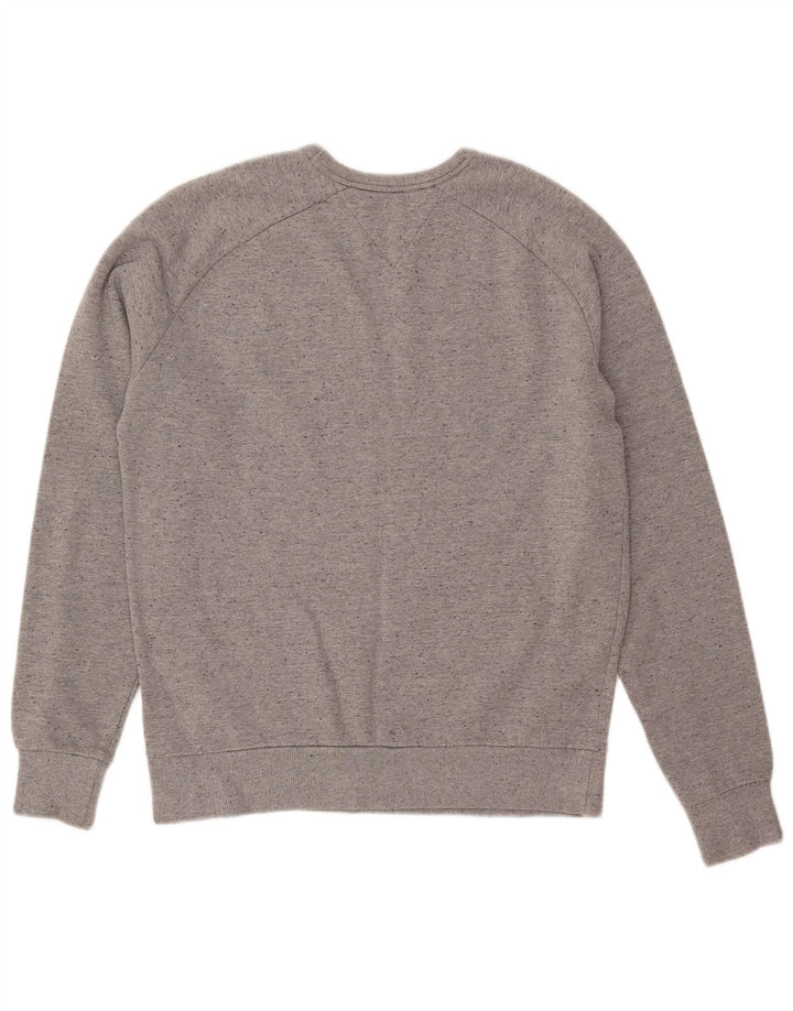 TOMMY HILFIGER Женский винтажный свитер-свитер UK 16, большой серый цвет