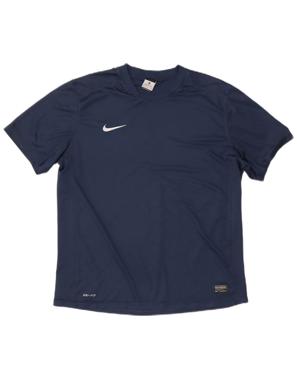 Мужская футболка Nike Dri Fit Top XL темно-синего цвета из полиэстера