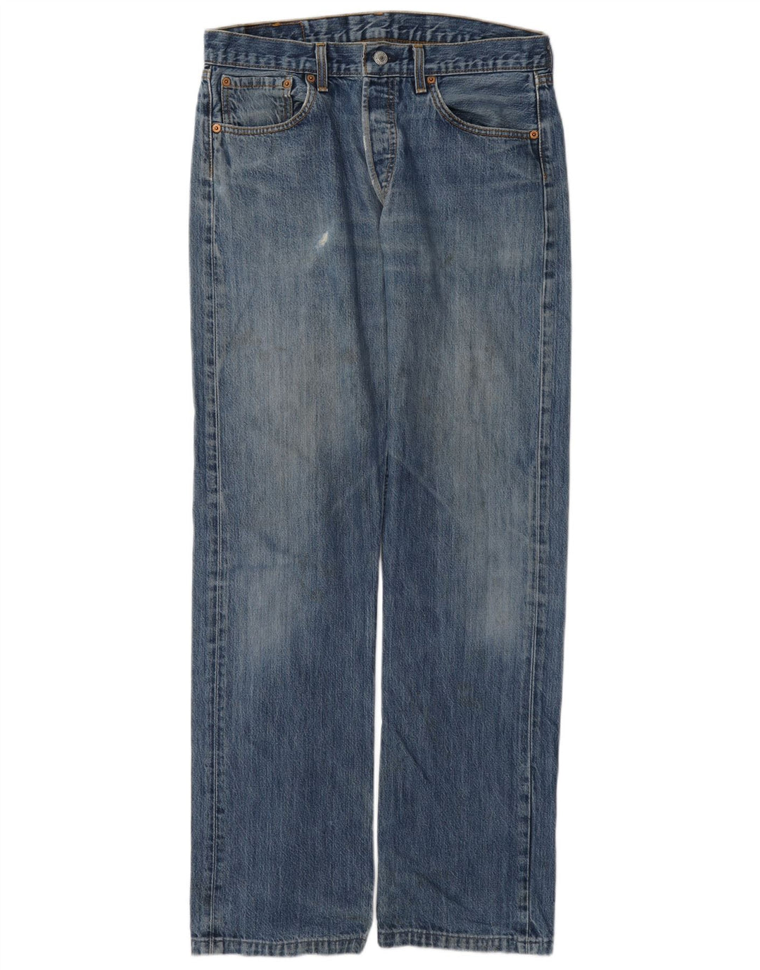 Мужские прямые джинсы Levi's 501 W33 L36 синие, хлопок