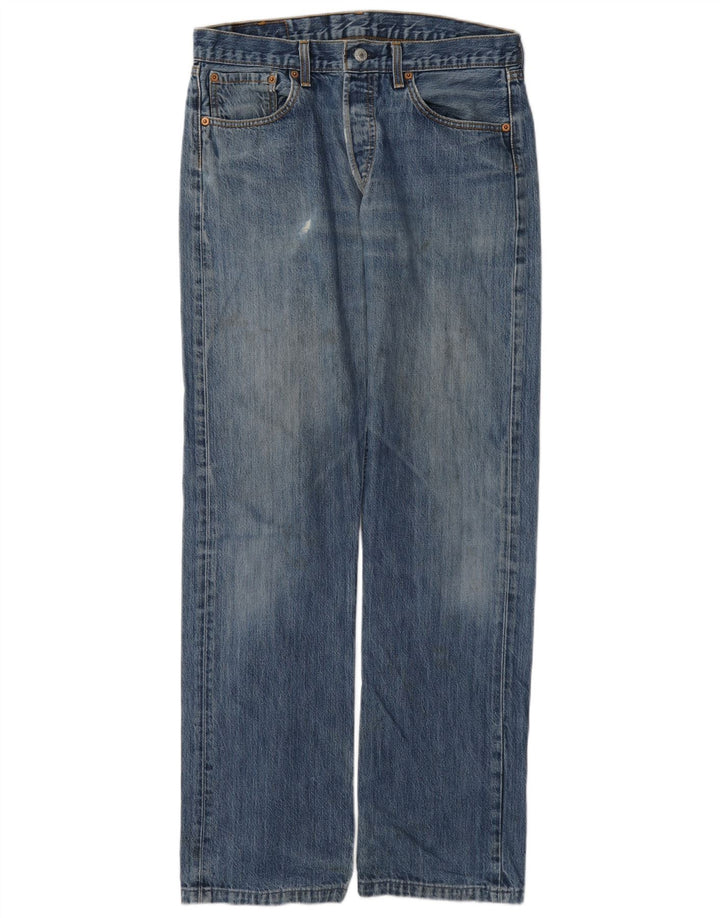 Мужские прямые джинсы Levi's 501 W33 L36 синие, хлопок