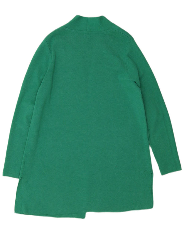 John Lewis Womens Longline Open Cardigan Sweater UK 12 Medium Green