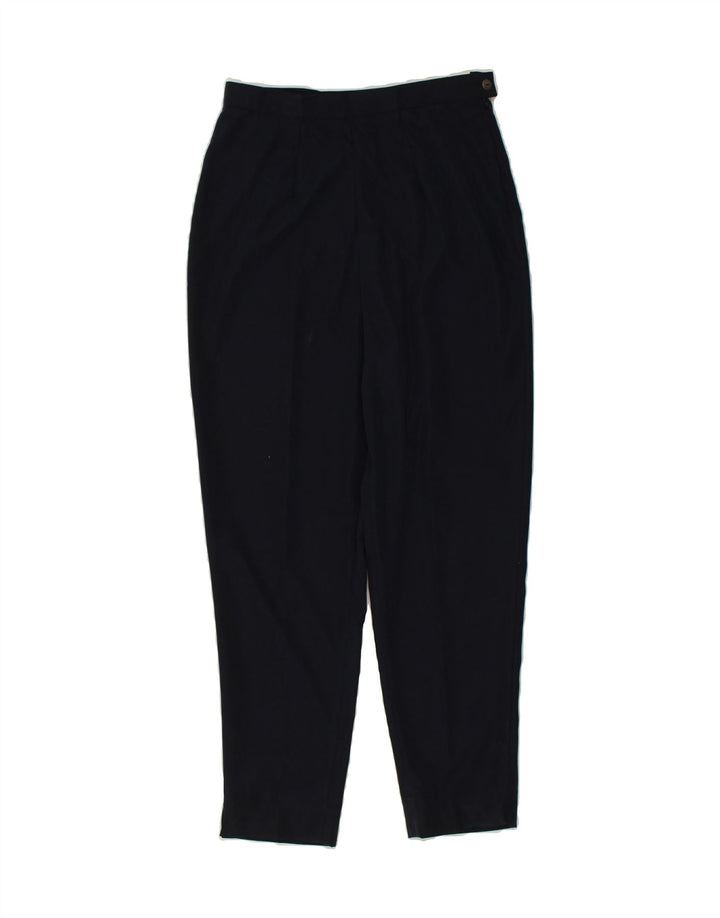 VINTAGE Womens High Waist Tapered Suit Trousers IT 48 XL W30 L29 Navy Blue | Vintage Vintage | Thrift | Second-Hand Vintage | Used Clothing | Messina Hembry 