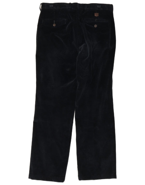 Мужские прямые вельветовые брюки Marks & Spencer Blue Harbour W34 L29 темно-синие