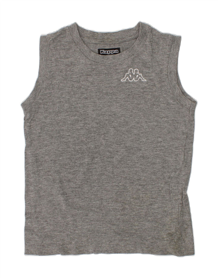 KAPPA Boys Vest Top 5-6 Years Grey Cotton Vintage Kappa and Second-Hand Kappa from Messina Hembry 