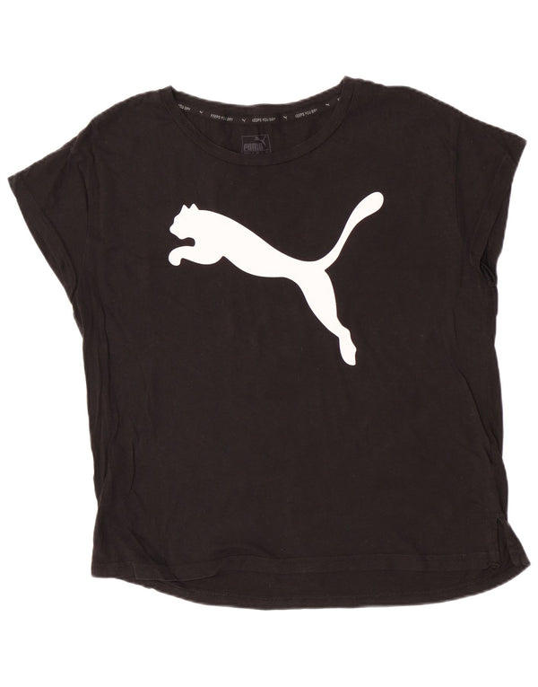 Женская футболка с коротким рукавом Puma с графическим рисунком Top UK 12, средний черный