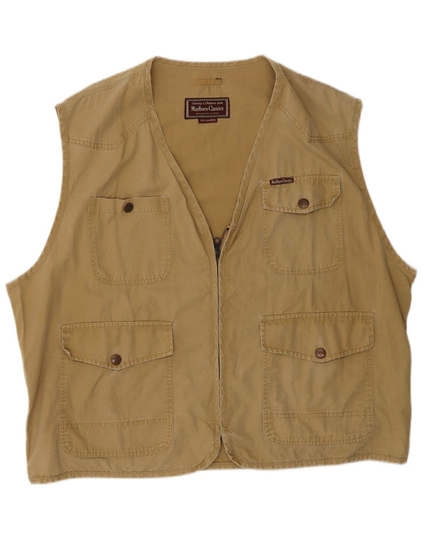 Мужской жилет Marlboro Classics Utility UK 46 3XL, бежевый хлопок