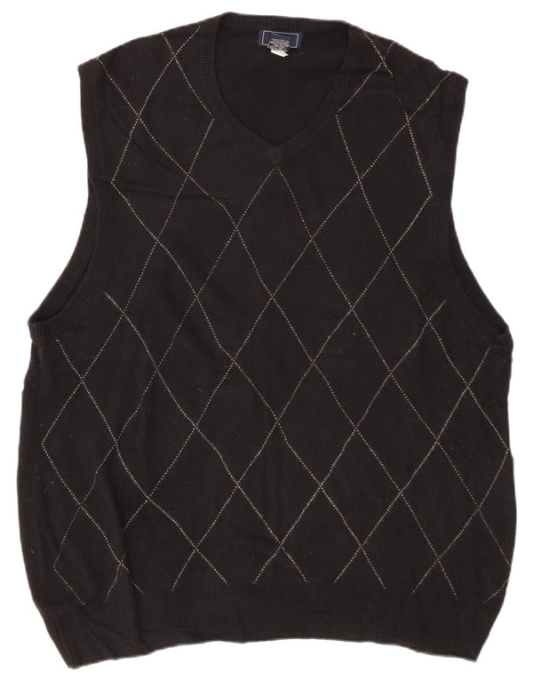 Мужская майка-майка DOCKERS, большая черная акрила с ромбами и бриллиантами