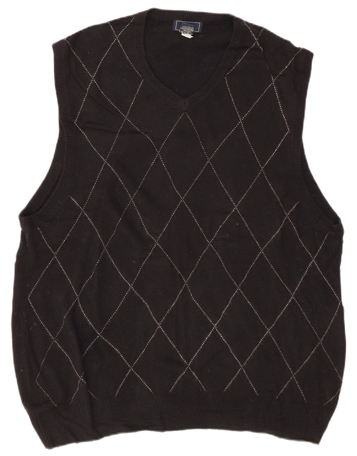 Мужская майка-майка DOCKERS, большая черная акрила с ромбами и бриллиантами